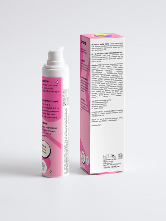 Crème anti-âge aux peptides, jour et nuit