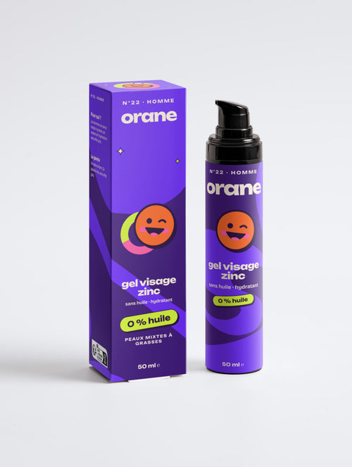 Gel visage au zinc sans huile pour hommes