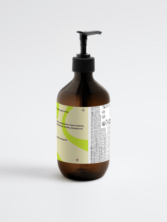 Gel lavant mains & corps, patchouli & vanille ambrée